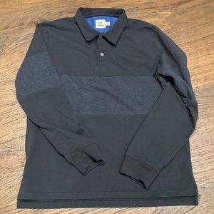 Flint & Tinder rugby shirt black/charcoal size medium